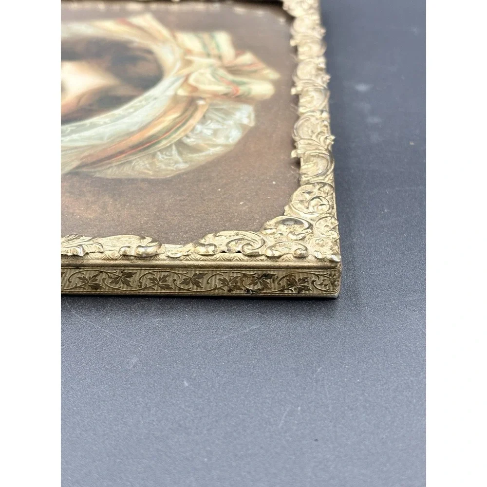 1909 Calendar Girl Prudential 8 X 10 Victorian Ornate Gold Frame